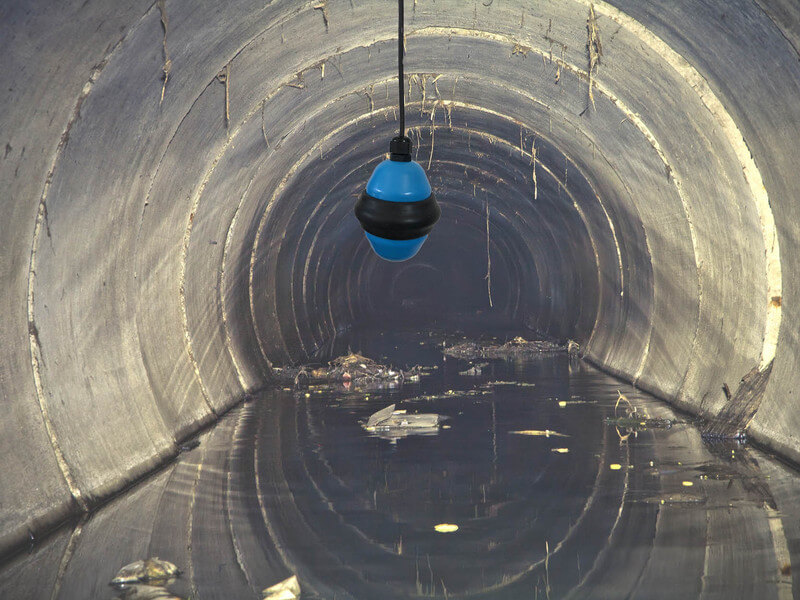 SpillSens in underground sewer
